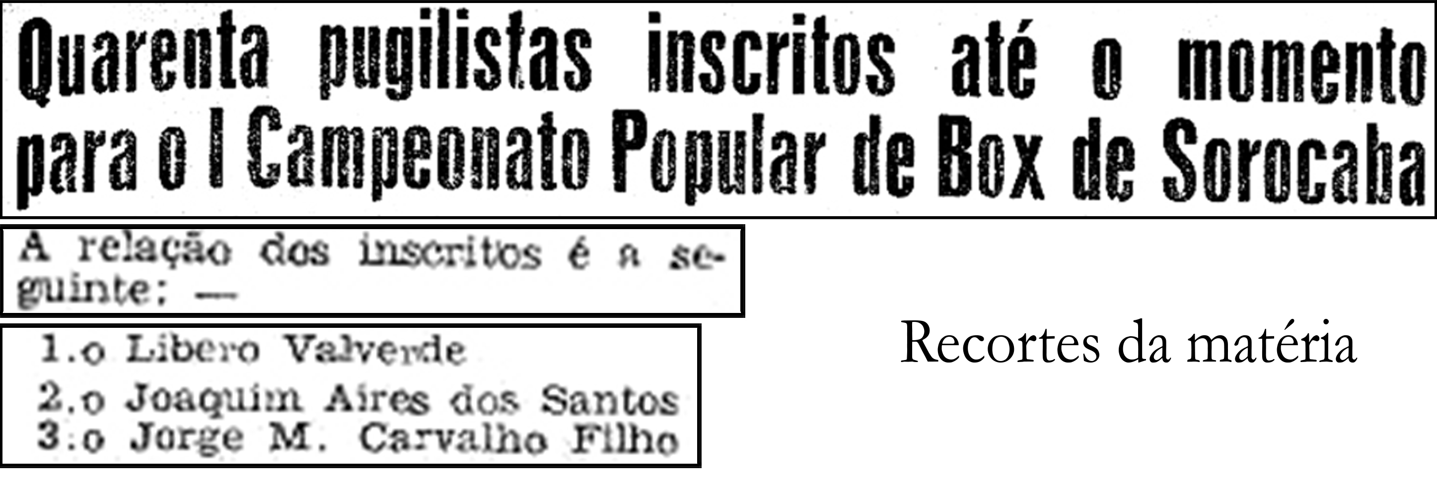 Quarenta jugilistas inscritos - Jornal Cruzeiro do Sul - 20/01/1953