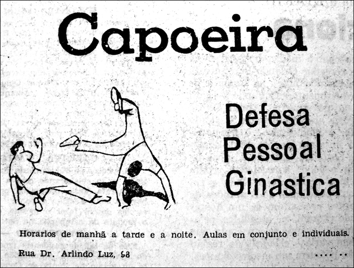 Anúncio - capoeira/defesa - Jornal Diário de Sorocaba - 24/08/1969