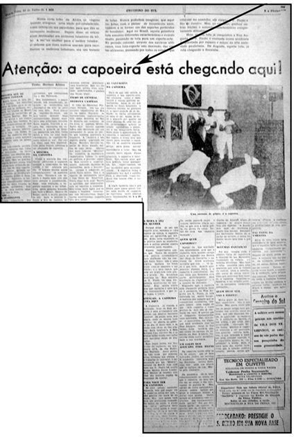 Atenção: a capoeira está chegando aqui! - Jornal Cruzeiro do Sul  - 30/07/1969
