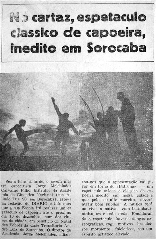 No cartaz, capa do jornal Diário de Sorocaba - 09/11/19690